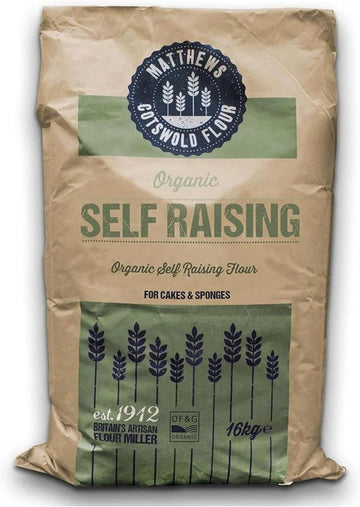 Matthews Cotswold Organic Self Raising Flour - 16Kg Bag (Single Sack)