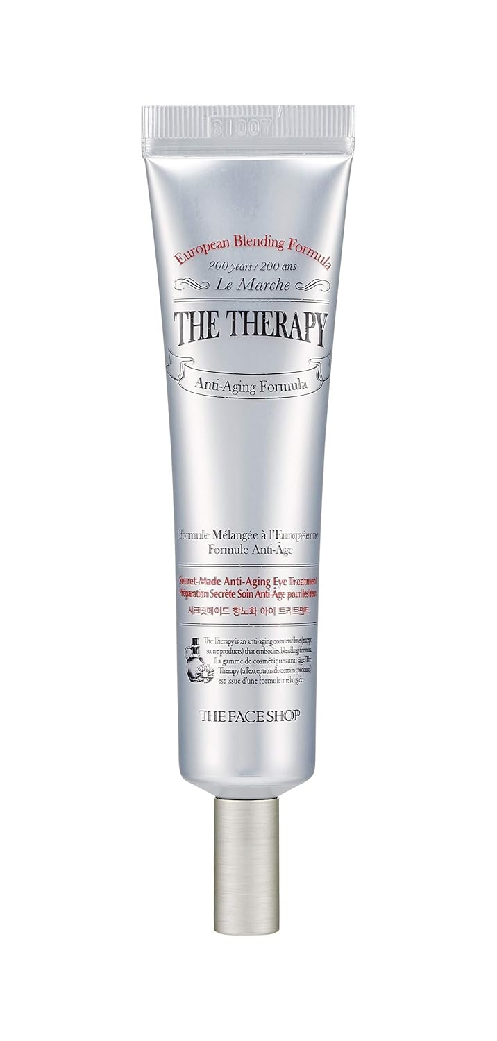 The Face Shop The Therapy Anti-Aging Eye Treatment | Comprehensive Moisturizing, Resilience & Dullness Care for Wrinkles Smoothing & Eyelids Firming | Anti-Aging Moisture Formula, 0.85 Fl Oz : Beauty & Personal Care