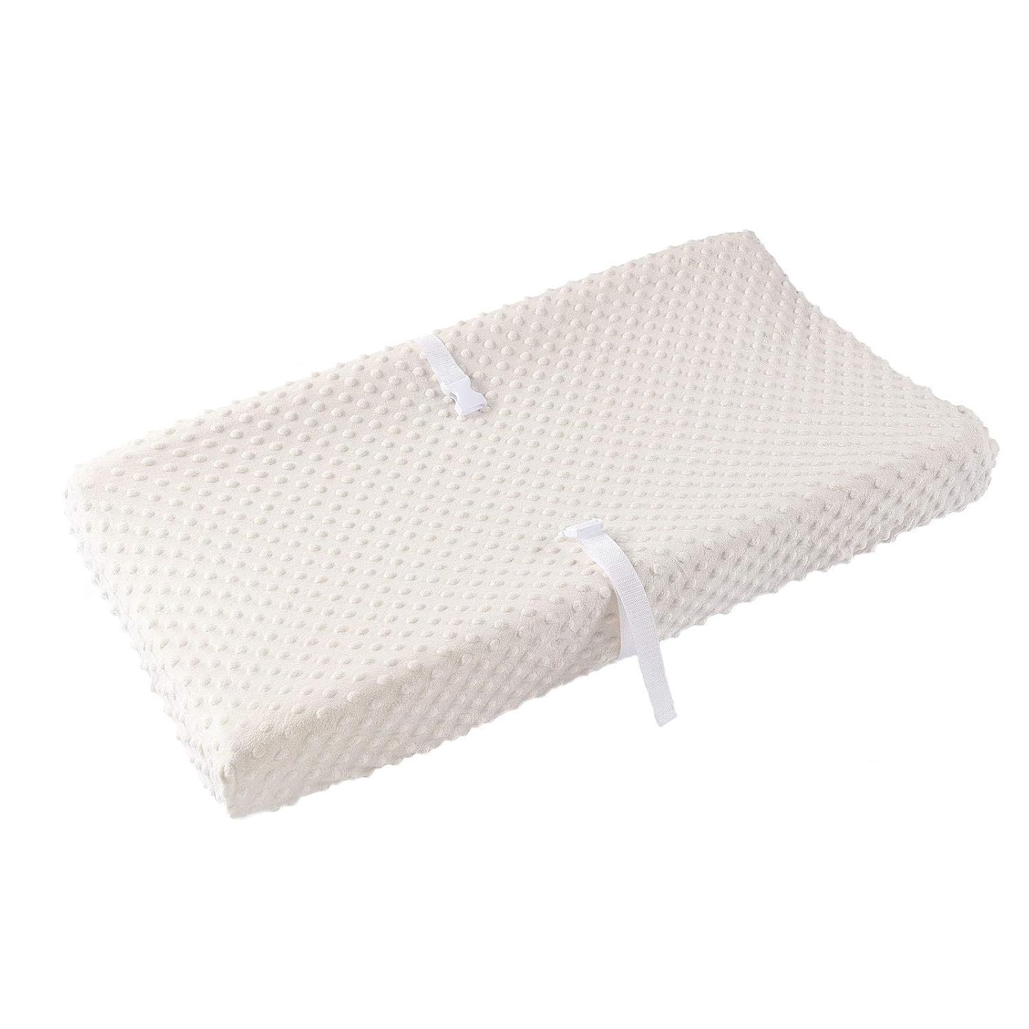 Baby Changing Pad Cover, Super Soft Plush Dot Diaper Changing Table Covers For Baby Girls And Boys, Ultra Comfortable, Safe For Babies, Fit 32"/34'' X 16" Pad (Beige)