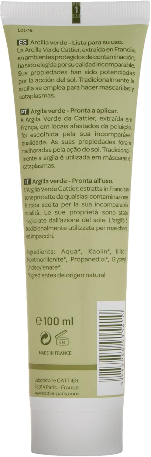 Cattier Green Clay Mask (Oily Skin) 100 Ml : Beauty & Personal Care