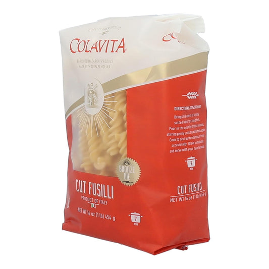Colavita Pasta - Cut Fusilli, 1 Pound - Pack of 20