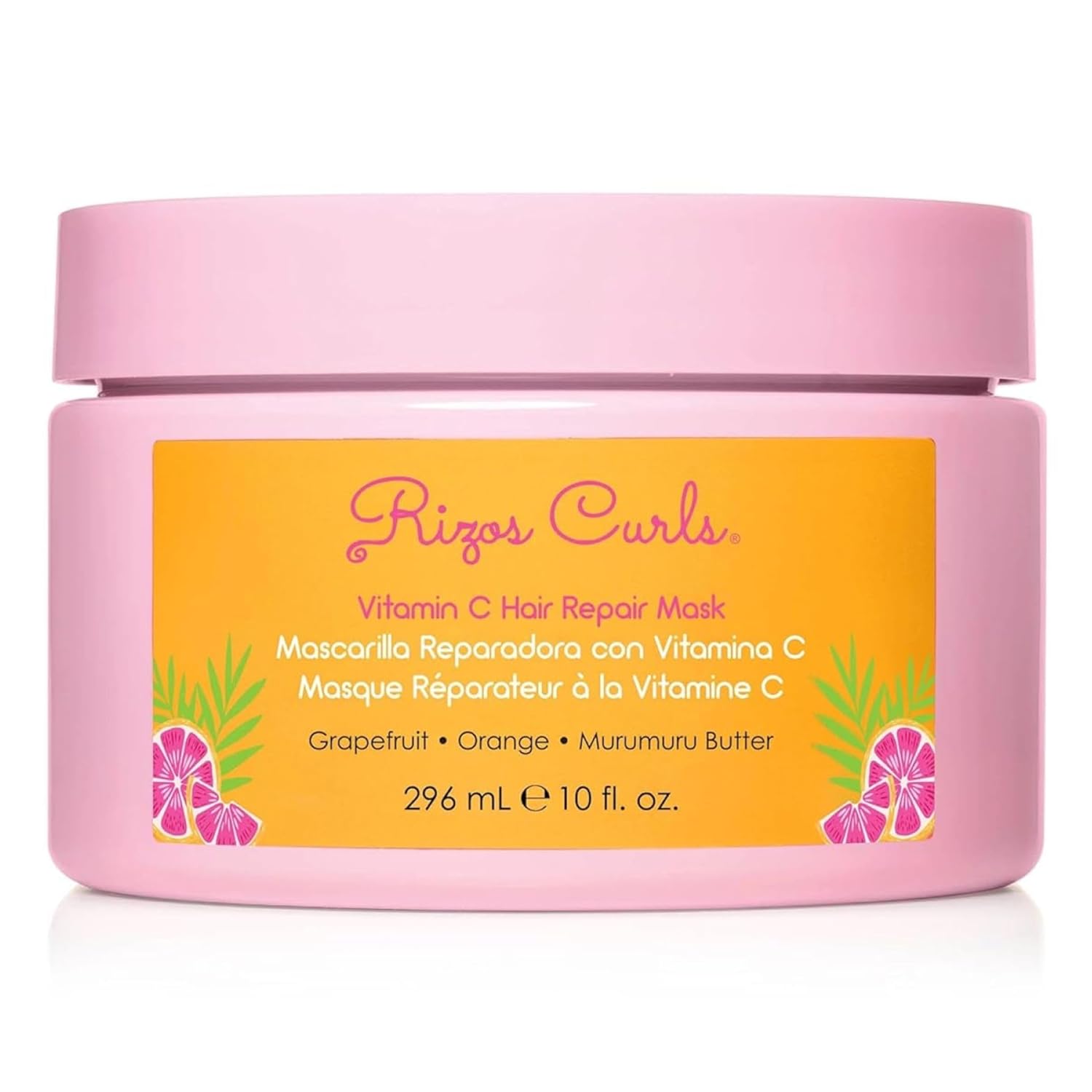 Rizos Curls Vitamin C Hair Repair Mask, Deeply Moisturizes & Hydrates, Softens & Minimize Frizz While Adding Shine, For Dry Damaged Hair, Infused With Shea Butter, 10 Oz