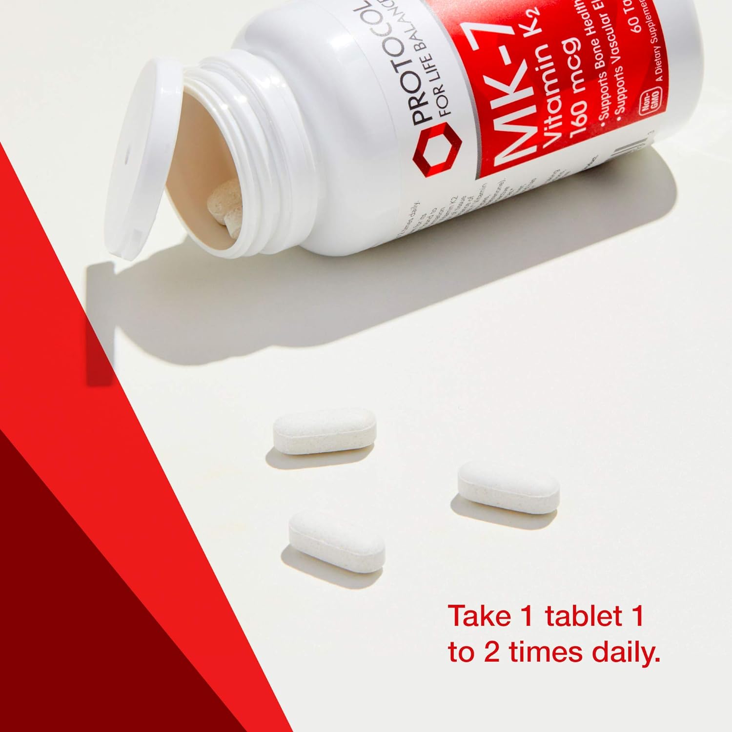 PROTOCOL FOR LIFE BALANCE - MK-7 Vitamin K2 160 mcg - Vitamin K2 Suppo