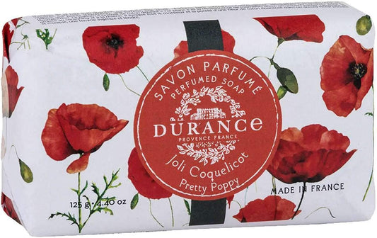 Durance Les Eternelles Pretty Poppy Perfumed Soap Bar (125g) Enriched With Sweet Almond Oil | Creamy & Delicately Scented Lather For Normal & Sensitive Skin : Amazon.co.uk: Beauty