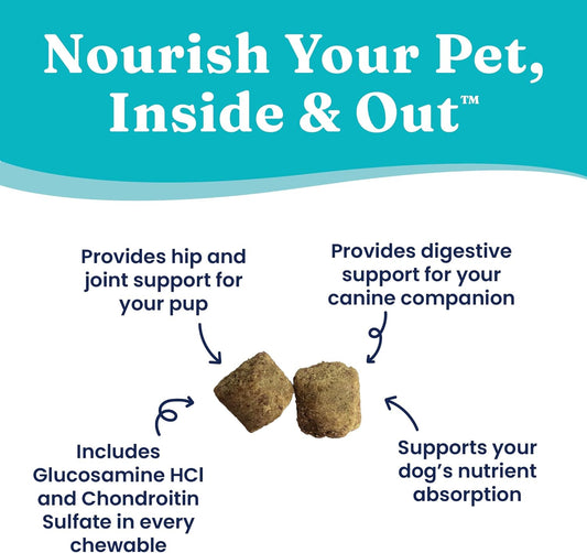 Solid Gold Healthy Dog Treats - Functional Mobility Dog Treats For Training & Joint Support - Chicken Flavor With Glucosamine Chondroitin Healthy Training Treats For Dogs - 5.2 Oz