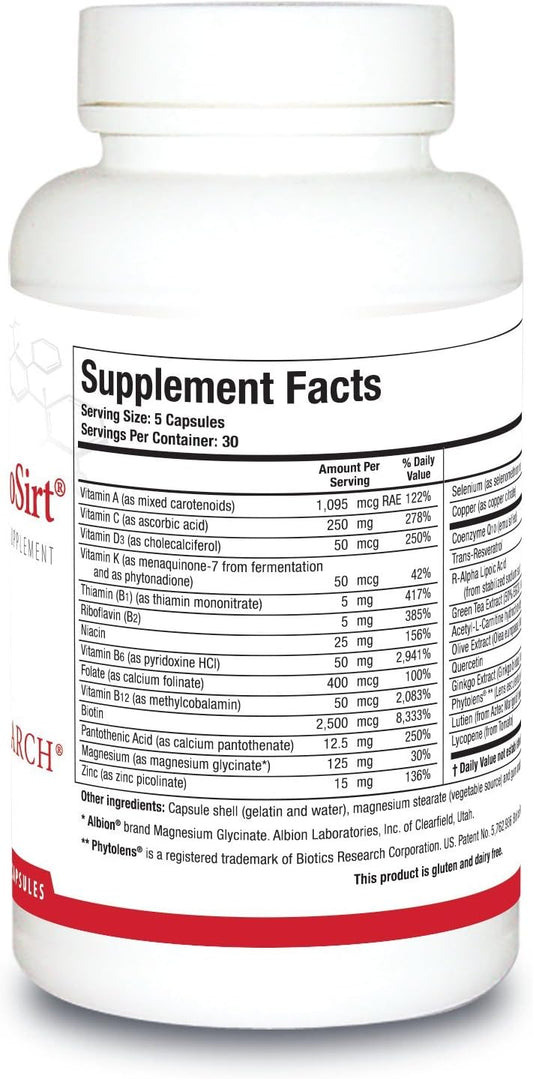 Biotics Research Vasculosirt®– Formulated With The Assistance Of Mark Houston, Md, Cardiovascular And Healthy Support For Healthy Blood Flow Support, Coq10, Resveratrol, Ala, Ginkgo - 300 Capsules