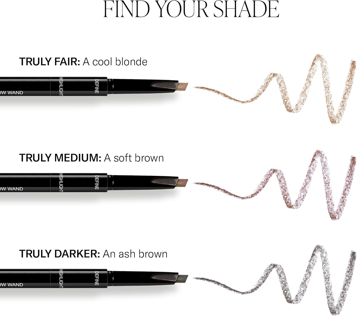 Mii Cosmetics Beautifying Brow Wand, Eyebrow Pencil, 3 in 1 Eyebrow Pen with Brush & Highlighter for Filling, Shaping, & Defining, Cool Blonde, Truly Fair : Amazon.co.uk: Beauty