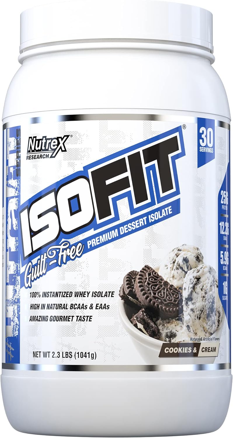 Nutrex Research IsoFit |100% Instantized Whey Protein Isolate Cookies