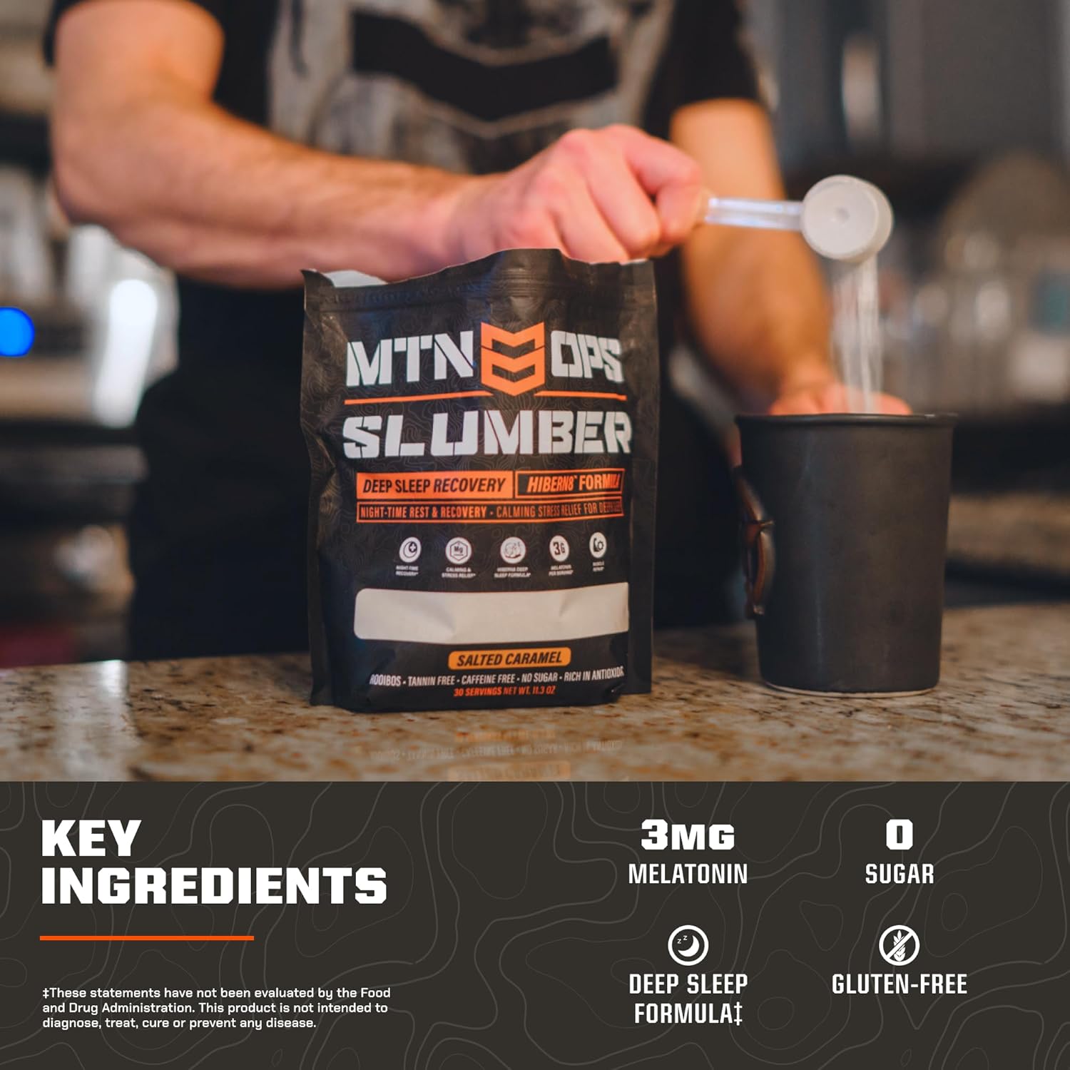 Mtn Ops Slumber Sleep Aid For Muscle Recovery & Deep Sleep, Sleepy Cider Sleep Support Powder Drink Mix, 30 Servings : Health & Household