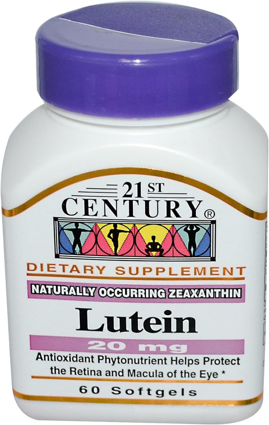 21st Century Lutein, 20 mg, 60 Softgels : Health & Household