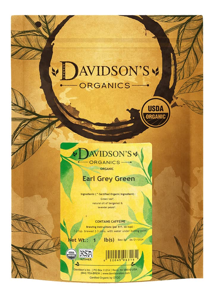 Davidson'S Tea Bulk, Earl Of Grey Green, 16 Ounce