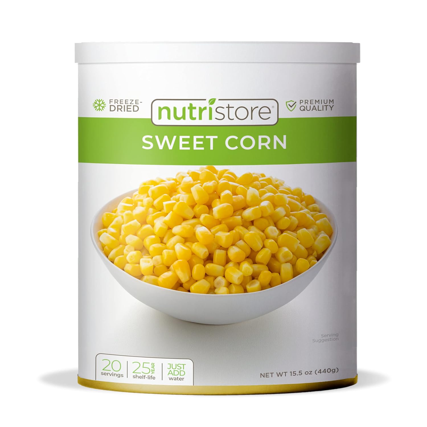Nutristore Freeze Dried Corn | Premium Quality Vegetables for Healthy Snack or Long Term Storage | Emergency Survival Canned Food Supply | Bulk #10 Can Veggies | 25 Year Shelf Life | Made in USA