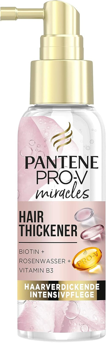 Pantene Pro-V Miracles Hair Thickener Hair Thickening Intensive Care With Biotin + Rose Water + Vitamin B3, Hair Care, Beauty, 100 Ml
