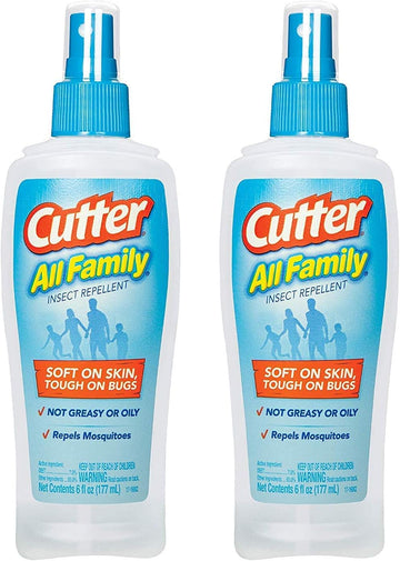 Cutter All Family Insect Repellent Pump Spray, Twin Pack, 2 To 6-Ounce