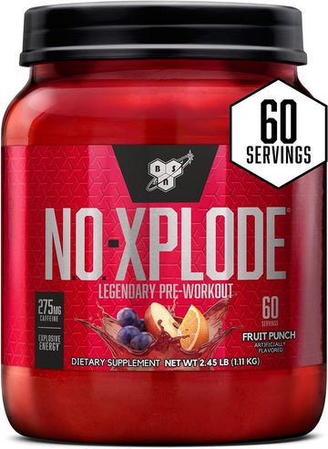 BSN N.O.-XPLODE Pre Workout Supplement with Creatine, Beta-Alanine, an