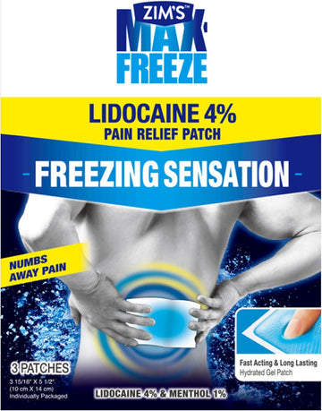 Zim'S Max Freeze 4% Lidocaine Pain Relief Patches | 3 Count