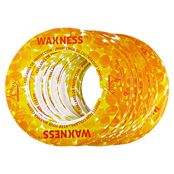Waxness Waxing Protection Collars 50 Pack Yellow Fits Most 14 Ounces Tin Brands