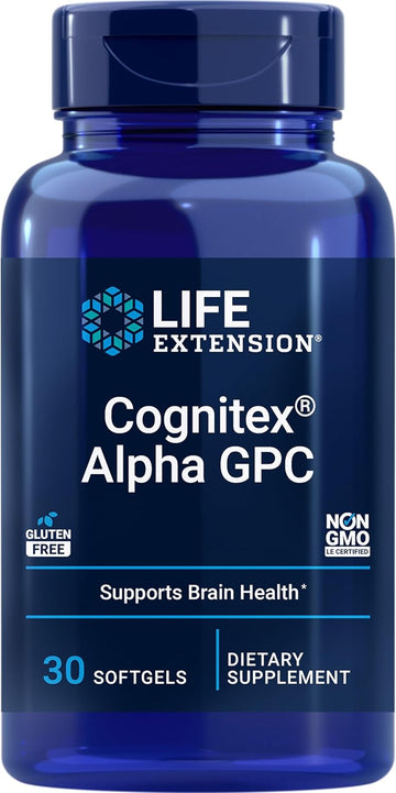 Life Extension Cognitex Alpha Gpc – Alpha-Glyceryl Phosphoryl Choline, Phosphatidylserine, Blueberry Extract – A Strong Foundation For Cognitive Health – Non-Gmo, Gluten-Free – 30 Softgels