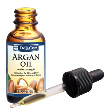 De La Cruz 100% Argan Oil Of Morocco - Pure Cold-Pressed Virgin Moroccan Argan Oil For Hair And Skin - 2 Fl Oz
