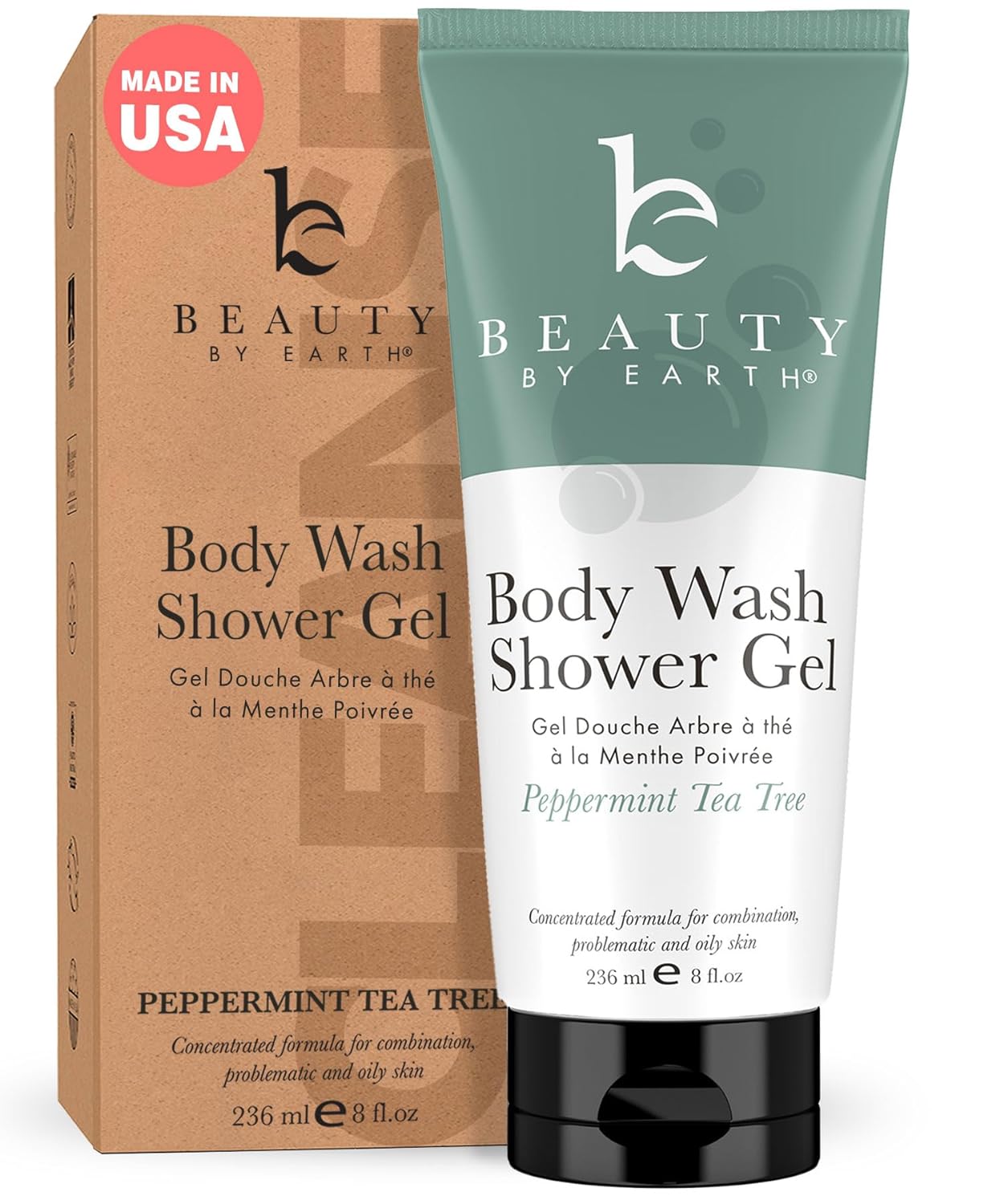 Vanilla Coconut Shower Gel Body Wash - Usa Made With Organic & Natural Ingredients, Moisturizing Cleansing Gel For Women, Gentle & Non Toxic Daily Wash For Sensitive Skin, Clean Body Soap Liquid