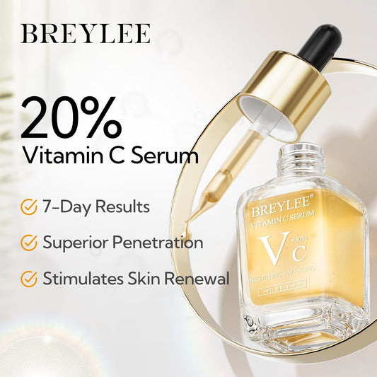 Breylee Vitamin C Serum For Face & Eye (1.4 Oz) For Brightening Skin,Dark Spot Remover,Reduce Wrinkle,Anti Aging,Moisturizer With Hyaluronic Acid,Vitamin E,Retinol