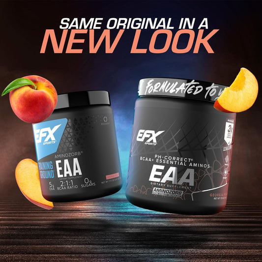 Efx Sports Training Ground Eaa | Essential Amino Acids Supplement | Energy & Protein Synthesis | Pre, Intra, Or Post Workout | 40 Servings (Georgia Peach)