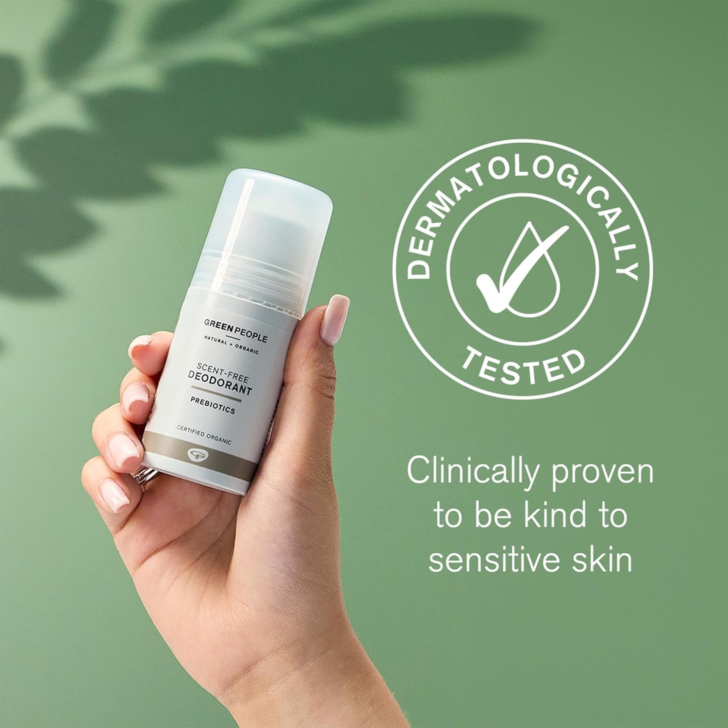 Green People Scent Free Deodorant - With Prebiotics, Suitable For Sensitive Skin - Organic, Cruelty Free & Vegan, 75Ml