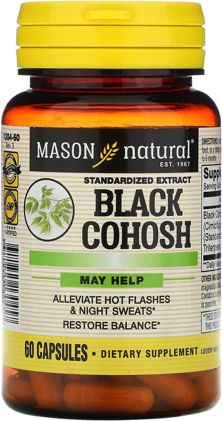 Mason Natural Black Cohosh, Standardized Extract, 60 Capsules