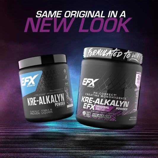 Efx Sports Kre-Alkalyn Efx Powder | Ph Correct Creatine Monohydrate Powder Supplement | Strength, Muscle Growth & Performance | 55 Servings (Rainbow Blast)
