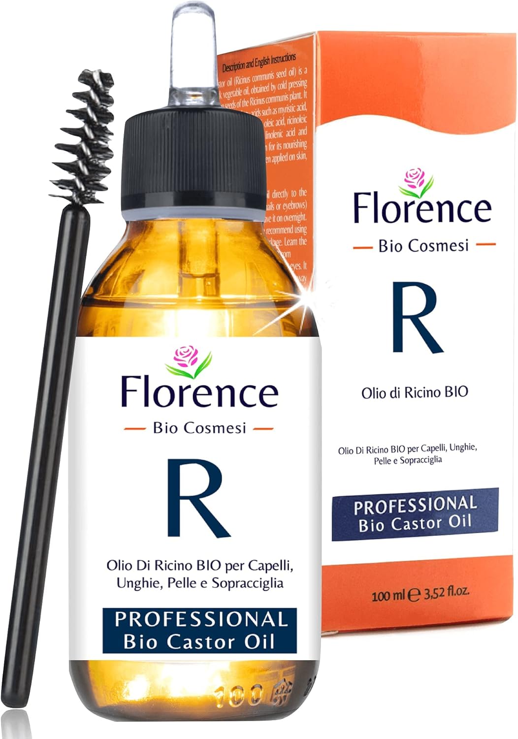 Big 3.5 Oz. Certified Organic Castor Oil- Promotes Hair, Eyebrow, Eyelash, Beard And Nail Growth. Nourishes Skin, Diminishes Wrinkles And Signs Of Aging. 100% Pure Cold Pressed Hair Treatment