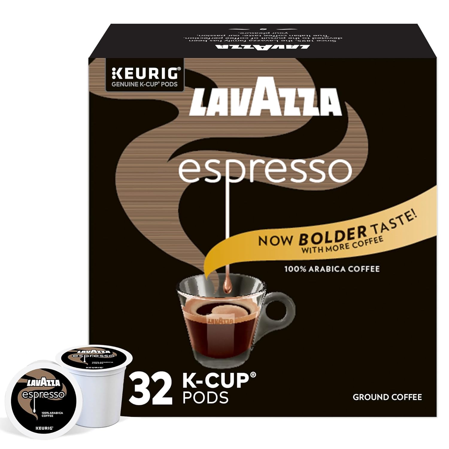 Lavazza Espresso Single-Serve Coffee K-Cups For Keurig Brewer, 32 Count