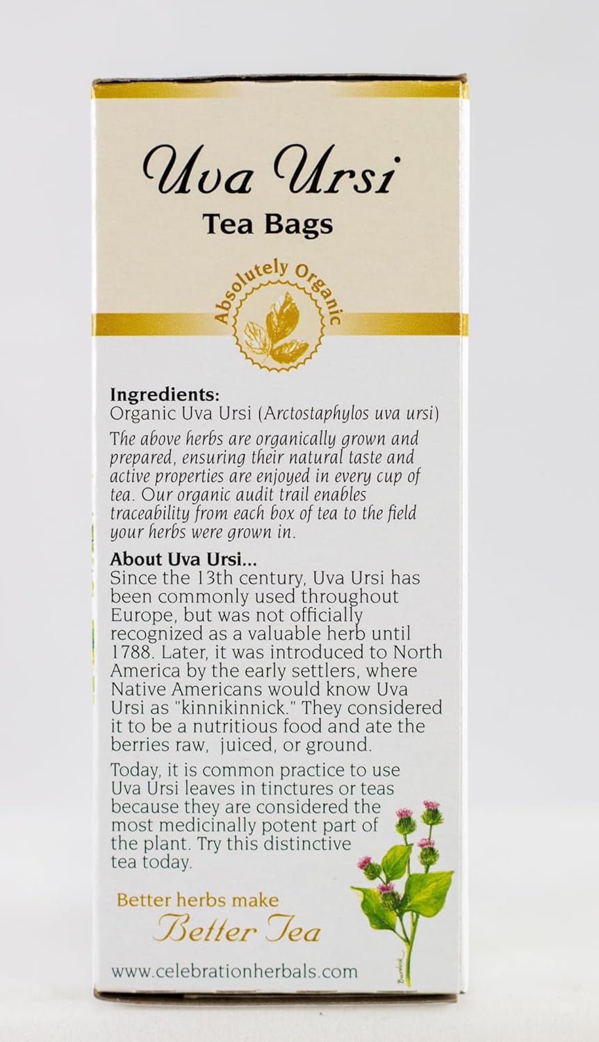 Celebration Herbals Uva Ursi Tea Organic 24 Bag, 0.02 Pound : Grocery & Gourmet Food