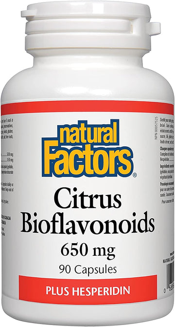 Natural Factors - Citrus Bioflavonoids 650mg, Support for The Body's Use of Vitamin C, 90 Capsules
