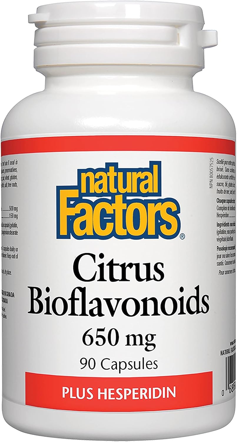 Natural Factors - Citrus Bioavonoids 650Mg, Support For The Body'S Use Of Vitamin C, 90 Capsules
