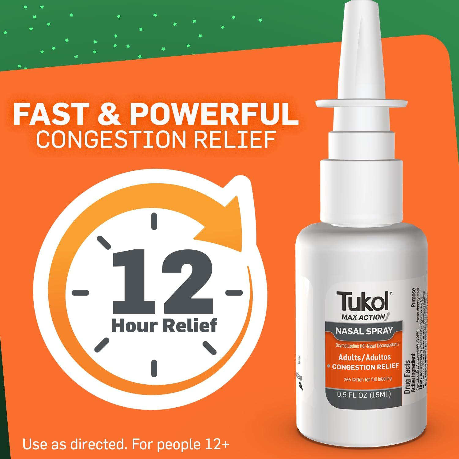 Buy Tukol Max Action Nasal Spray, Oxymetazoline Nasal Decongestant Spray For Adults, Fast Stuffy Nose & Sinus Congestion Relief, 12-Hour Nose Spray Decongestant, 0.5 Fl Oz On  Free Shipping On Qualified Orders