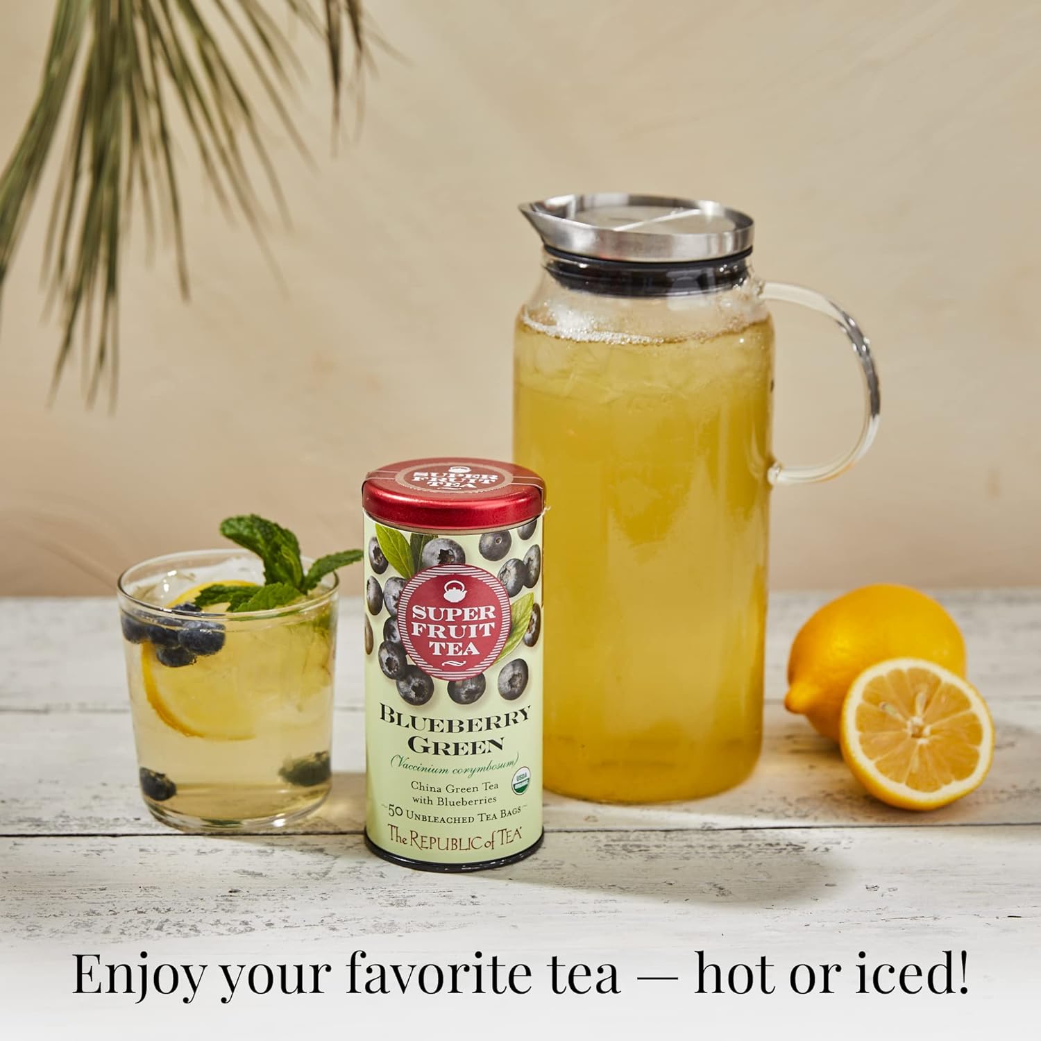 The Republic Of Tea Blueberry Green Superfruit Tea, 250 Tea Bag Bulk