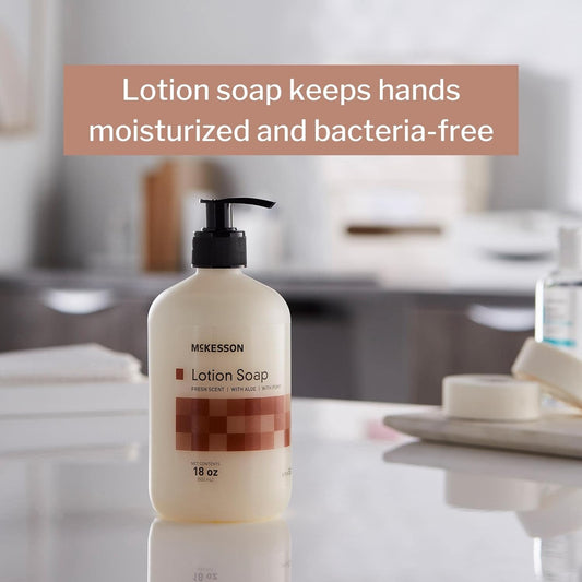 McKesson Lotion Hand Soap - Gentle Soap with Aloe - Fresh Scent - 18 oz, 1 Count