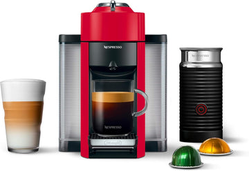 Nespresso Vertuo Coffee And Espresso Machine By De'Longhi With Milk Frother,1100 Ml, Shiny Red