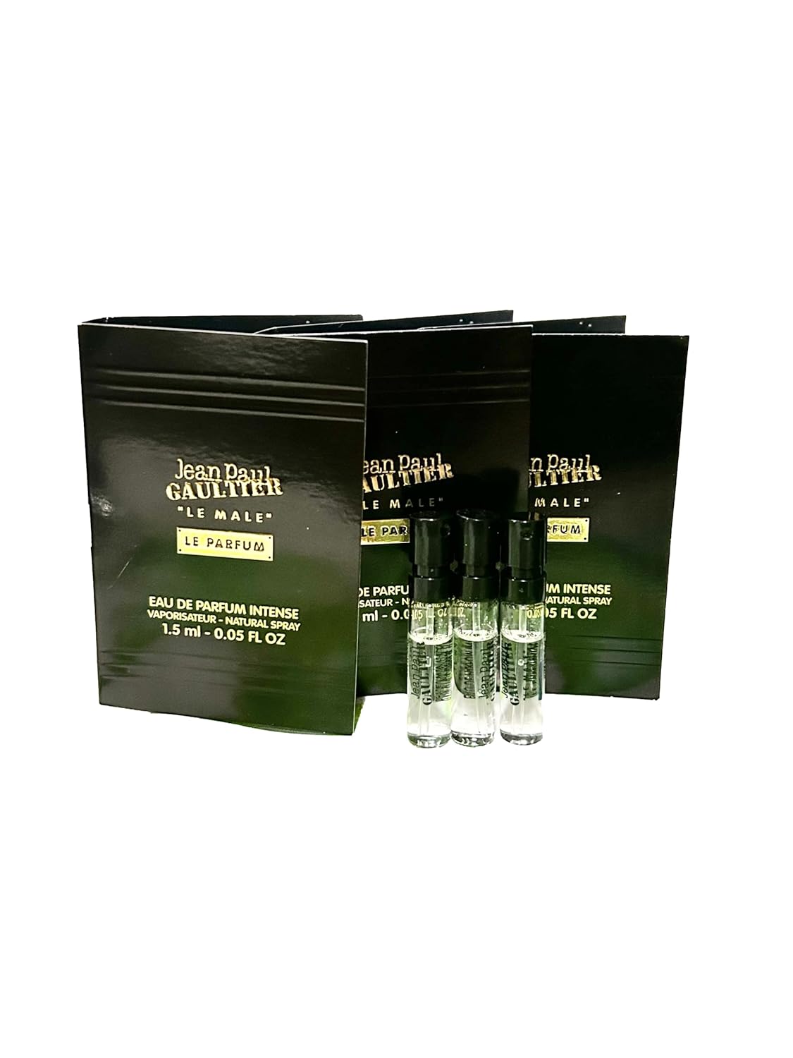 Jean Paul Gaultier Le Male Le Parfum Men Eau De Parfume Intense Sample Spray 1.5 Ml / 0.05 Fl Oz (Set Of 3) : Beauty & Personal Care