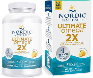 Nordic Naturals Ultimate Omega 2X, Lemon Flavor - 180 Soft Gels - 2150