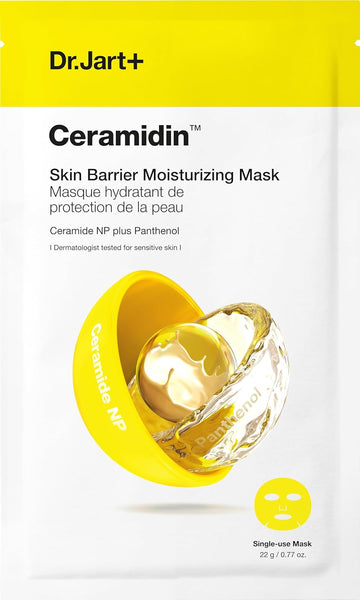 Dr.Jart+ Ceramidin Skin Barrier Moisturizing Face Mask | Sheet Mask | Korean Skin Care, 0.78 Ounce