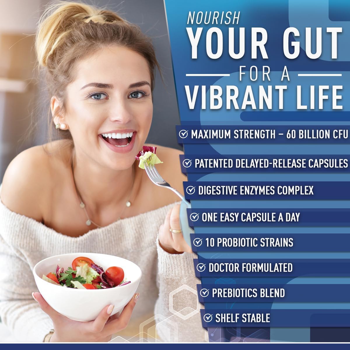 Purely Optimal Premium Probiotics 60 Billion Cfu W/Organic Prebiotics & Digestive Enzymes : Health & Household