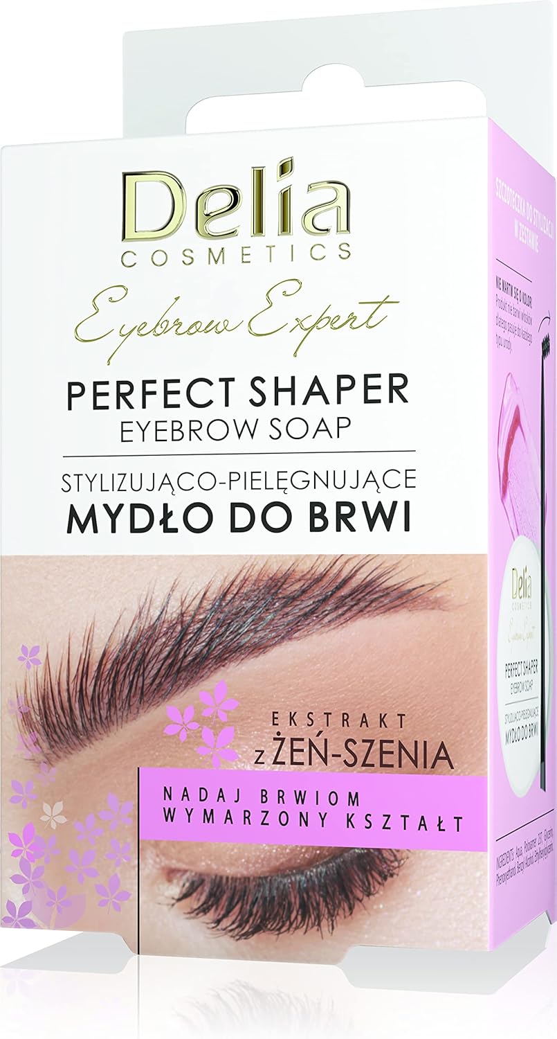 Delia Cosmetics - Styling Eyebrow Soap - Care And Moisturizing - Any Hair Color - Transparent Effect - Ginseng Extract - Set - Maximum Hold - Dream Shape - Gel - 10Ml