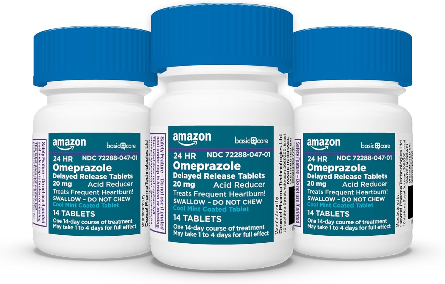 Care Omeprazole Delayed Release Tablets 20 Mg, Acid Reducer, Wildberry Mint Coated Tablet, 14 Count : Health & Household
