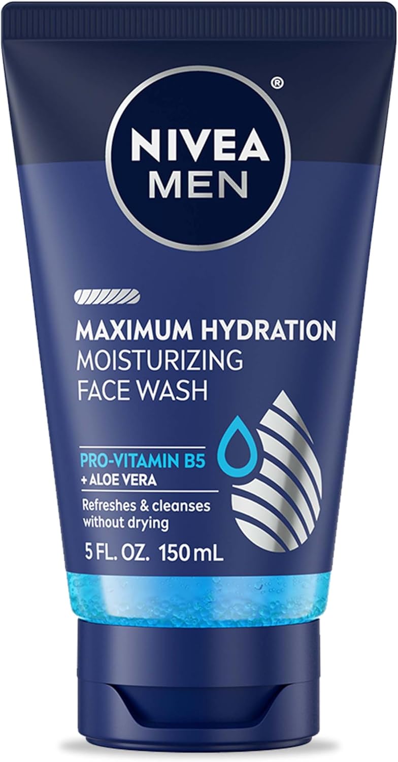 Nivea Men Maximum Hydration Moisturizing Face Wash With Aloe Vera, 5 Fl Oz Tube