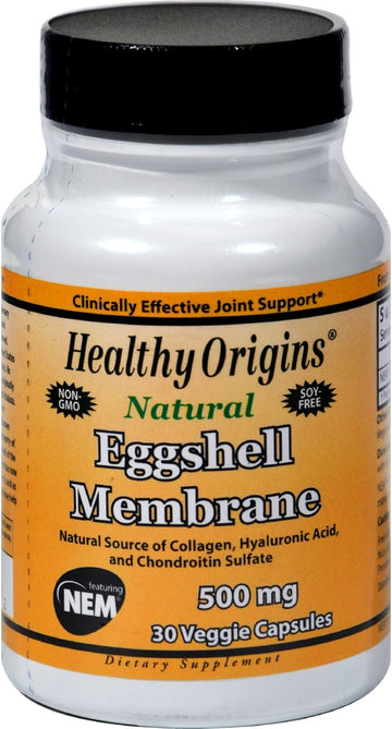 Healthy Origins Eggshell Membrane - 500 mg - Effective Joint Support - 30 Vegetarian Capsules (Pack of 2)