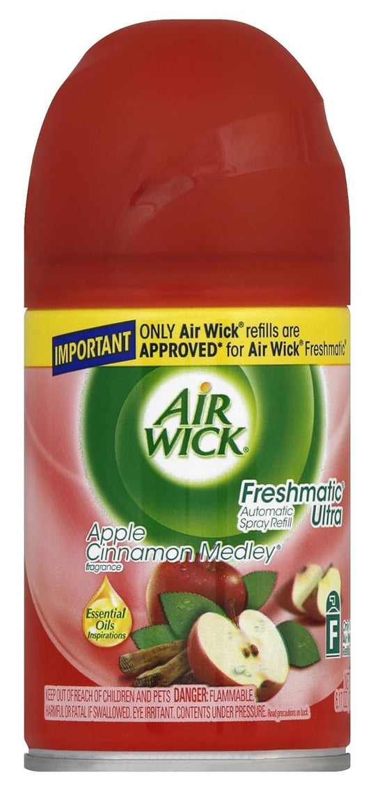 Air Wick 78283 6 Oz Apple Cinnamon Medley Automatic Spray Refill : Aromatherapy Candles : Health & Household