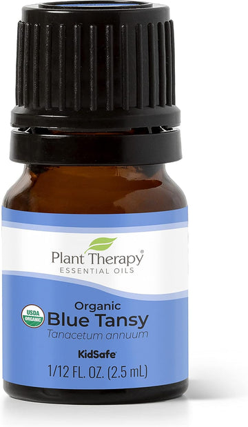 Plant Therapy Organic Blue Tansy Essential Oil 100% Pure, Undiluted, Natural Aromatherapy, Therapeutic Grade 2.5 Ml (1/12 Oz)