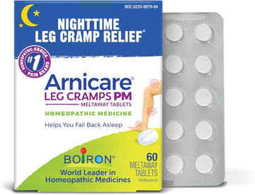 Boiron Arnicare Leg Cramps Pm For Nighttime Relief From Cramping And Stiffness In Feet Or Calves - 60 Tablets