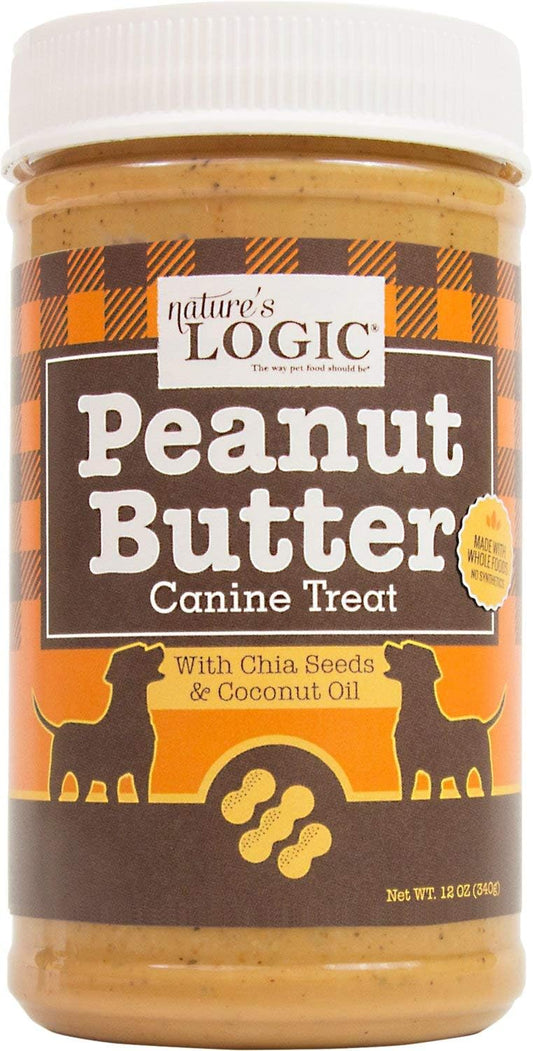 Nature's Logic Canine Peanut Butter Treat, 12oz : Pet Supplies
